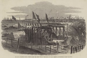 Zijne Koninklijke Hoogheid Prins Albert legt de Eerste Steen van de Docks in Great Grimsby, op Woensdag door Samuel Read