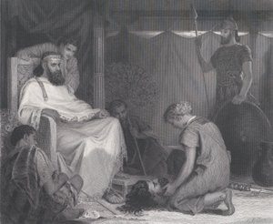 David Voor Saul Gebracht, uit The Art Journal, tegenover p. 100, april 1871 door Samuel S. Smith