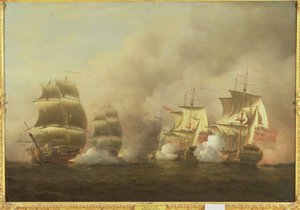 Actie bij de Kaap de Goede Hoop, 9 maart door Samuel Scott