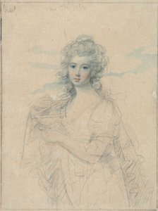 Portret van een jonge vrouw als Psyche door Samuel Shelley