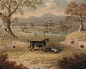 Charley, een Terrier met een Konijn