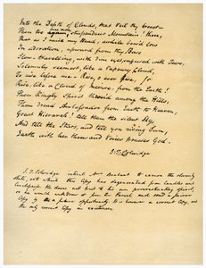 Hymne voor zonsopgang in de Vale of Chamouny, voor het eerst gedrukt in 1802 door Samuel Taylor Coleridge