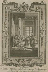 De Bill of Rights geratificeerd bij de Revolutie door Koning Willem en Koningin Mary door Samuel Wale