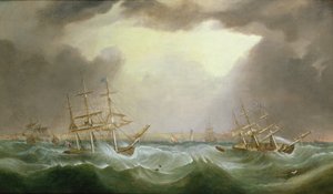 De Grote Storm van 6 en 7 januari 1839, 1882 door Samuel Walters