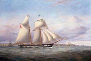 De Lancefield nadert Perch Rock Fort en vuurtoren in de Mersey