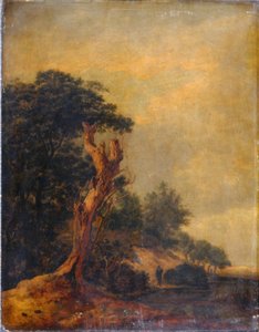 Landschap in imitatie van Jacob Ruisdael