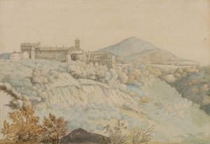 Het Klooster van Grotta Ferrata, oud Tusculum, Italië, c.1805
