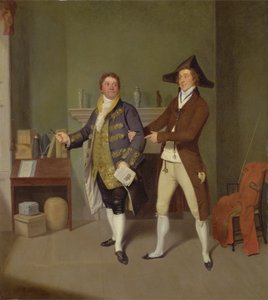 John Quick en John Fawcett in Thomas Moretons The Way to Get Married, 1796 door Samuel de Wilde