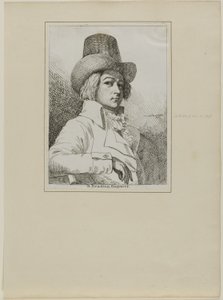 Portret van B. Reading, graveur door Samuel de Wilde