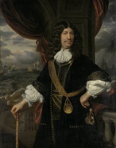 Portret van Mattheus van den Broucke (1620-1685). Raadslid van de Indiën door Samuel van Hoogstraten