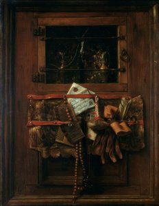 Stilleven met brief door Samuel van Hoogstraten
