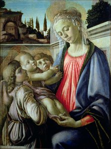 Madonna en kind met engelen