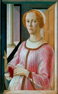 Portret van Smeralda Bandinelli Tempera op hout door Alessandro di Mariano dei Filipepi, genaamd Sandro Botticelli (1445-1510) ca. 1471