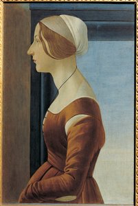 Portret van Jonge Vrouw (Simonetta Vespucci of Clarice (Clarisse) Orsini), ca.1475 (schilderij)