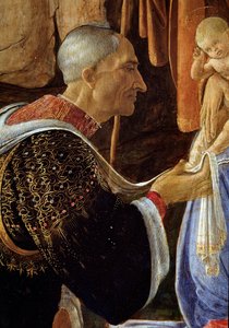 De aanbidding der wijzen (detail van Cosimo de