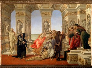 De laster van Apelles door Sandro Botticelli
