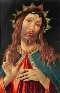 Ecce Homo, of De Verlosser, c.1474 door Sandro (attr. to) Botticelli