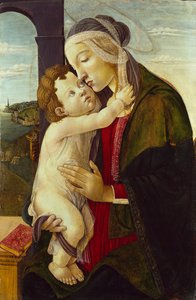 De Maagd en het Kind, c1480-1500 door Sandro Botticelli