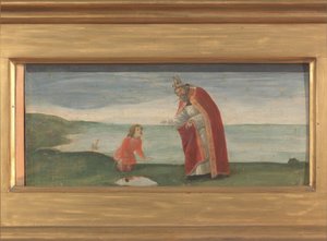 De heilige Augustinus en de jongen aan het strand door Sandro Botticelli