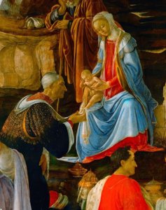 De aanbidding der koningen door Sandro Botticelli