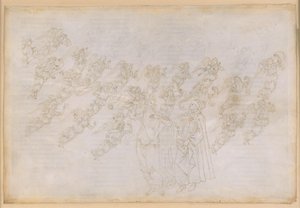 La Divina Commedia, Paradiso XXIX. Negende sfeer (kristallen hemel of Primum Mobile): Beatrice geeft Dante uitleg over de schepping en de aard van de engelen door Sandro Botticelli