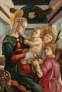 Madonna en Kind met Engelen door Sandro Botticelli