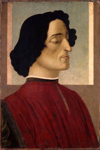 Portret van Giuliano de Medici 1453-1478, ca. 1475 door Sandro Botticelli