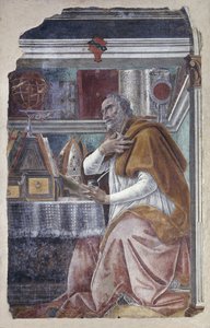 Sint Augustinus in zijn studeerkamer door Sandro Botticelli