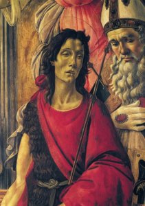 Troonende Madonna met Kind, Engelen en Heiligen door Sandro Botticelli