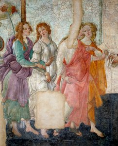 Venus en de Gratiën die geschenken aanbieden aan een jong meisje (detail)