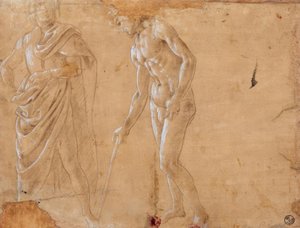 Twee figuurstudies door Sandro Botticelli