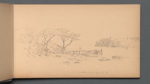 Schetsboek, pagina 20: Peaks Island, ME, 7 september, 1859 door Sanford Robinson Gifford