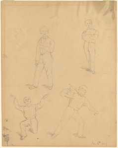 Studies van mannen door Sanford Robinson Gifford