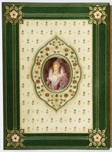 Een ovaal portret van Koningin Elizabeth I door Sangorski and Sutcliffe