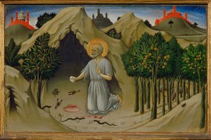 Heilige Hiëronymus boeteling ... door Sano di also Ansano di Pietro di Mencio Pietro