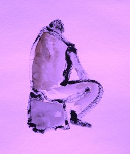 Abstracte paarse figuur