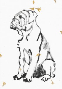 Schets van een bulldogpup door Santhosh ch