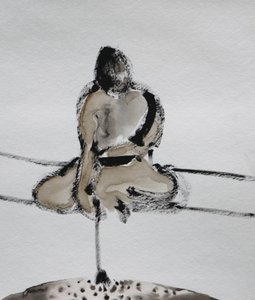 Schets van een samoerai in meditatie