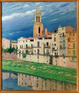 De rivier Onyar in Girona