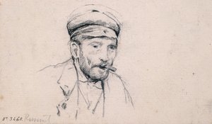 Studie van een man door Santiago Rusiñol
