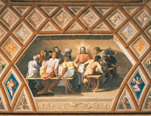 Laatste Avondmaal door Sanzio of Urbino (workshop) Raphael
