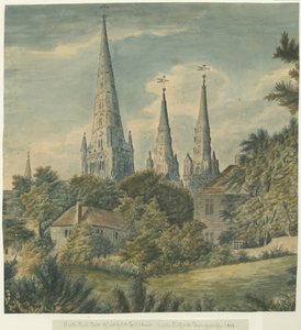 Lichfield Kathedraal - Noordoost Uitzicht door Sarah Clifford Fernyhough