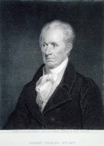 Gilbert Charles Stuart (1755-1828), gegraveerd door Asher Brown Durand (1796-1886) naar een origineel miniatuur