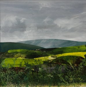 Somerset landschap, 2023 door Sarah Thompson Engels