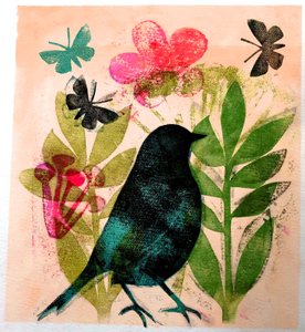 Vogel en vlinder