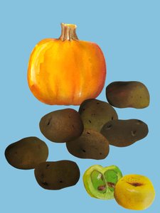 Fruit en groenten, 2020 door Sarah Thompson Engels