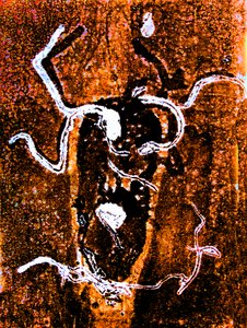 Oranje abstract 2020 door Sarah Thompson Engels