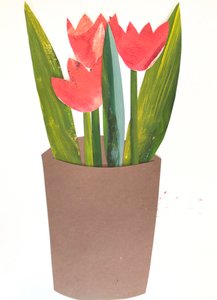 Tulpen in een pot