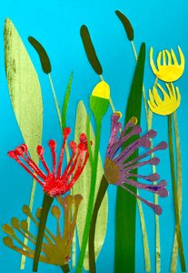 bloemen en grassen door Sarah Thompson Engels