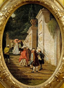 De goede oude tijd edele paren wandelen